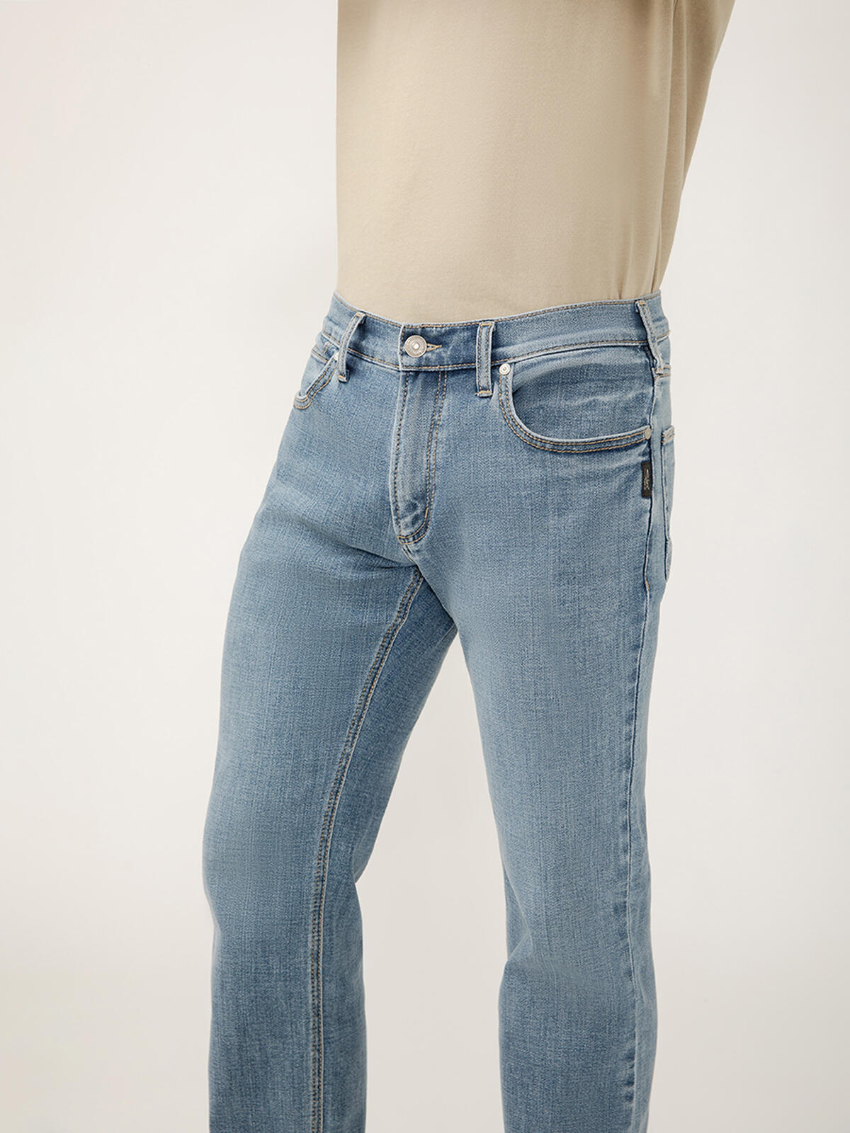 Silver Konrad Slim Fit Slim Leg Jeans