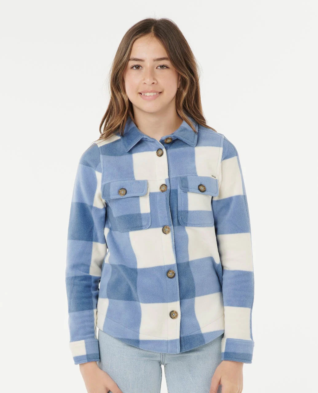 Neon Isles Fleece Long Sleeve Shirt - Kids