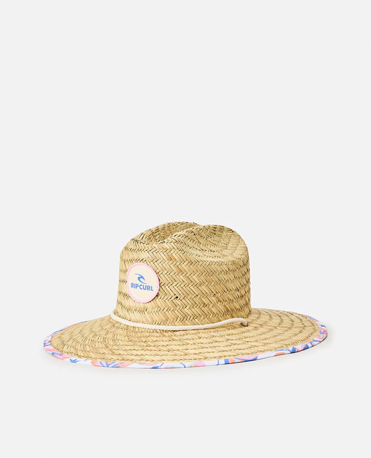 Mixed Straw Sun Hat - Girls