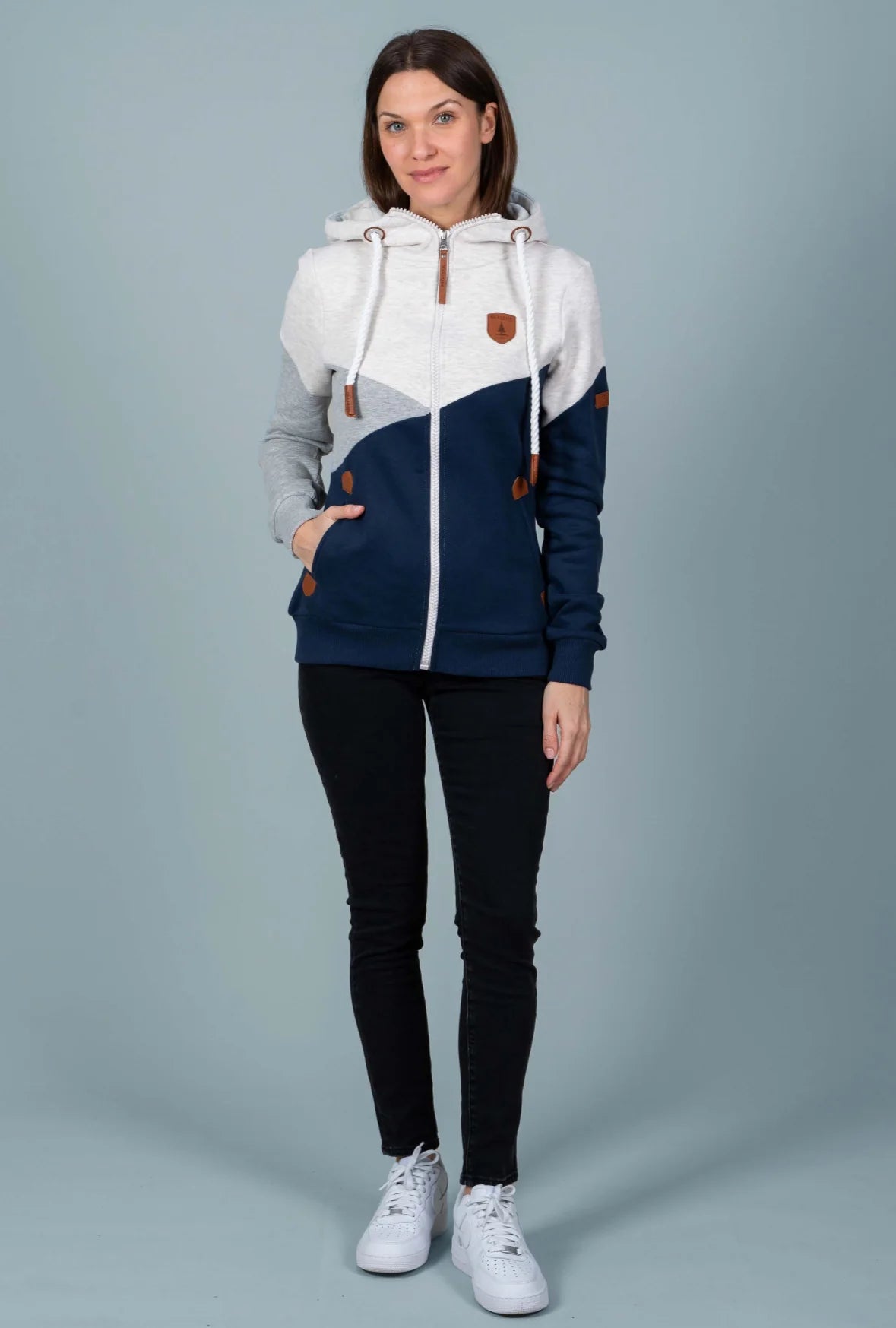 Roxette Colour Blocked Full Zip Hoody