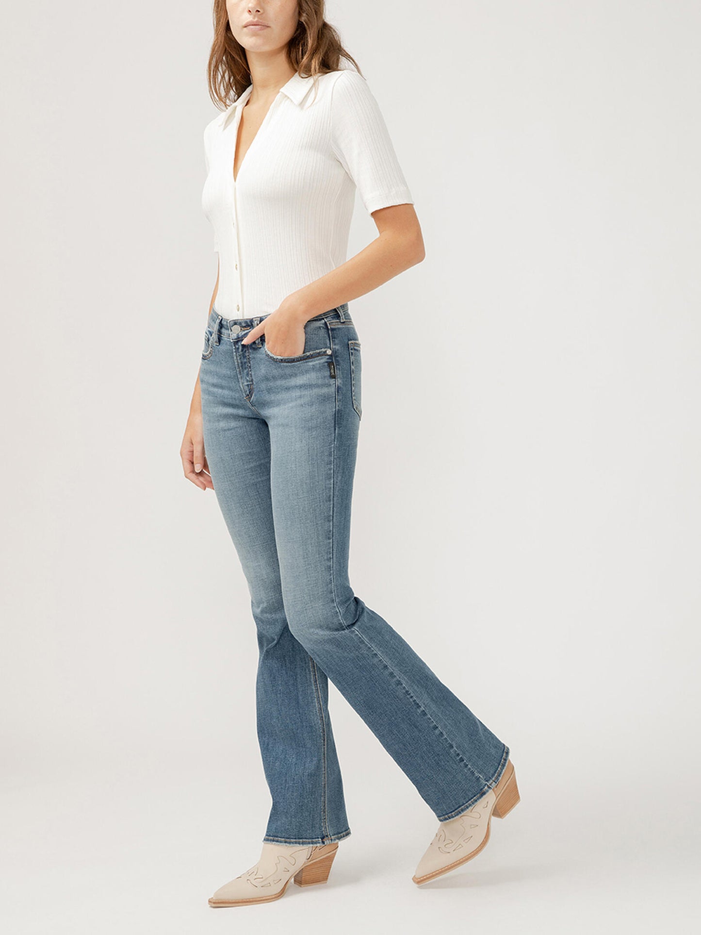Silver Be Low Low Rise Flare Jeans