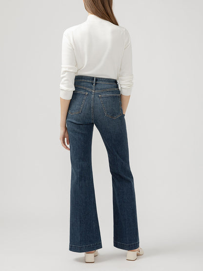 Silver Isbister High Rise Flare Luxe Stretch Jeans