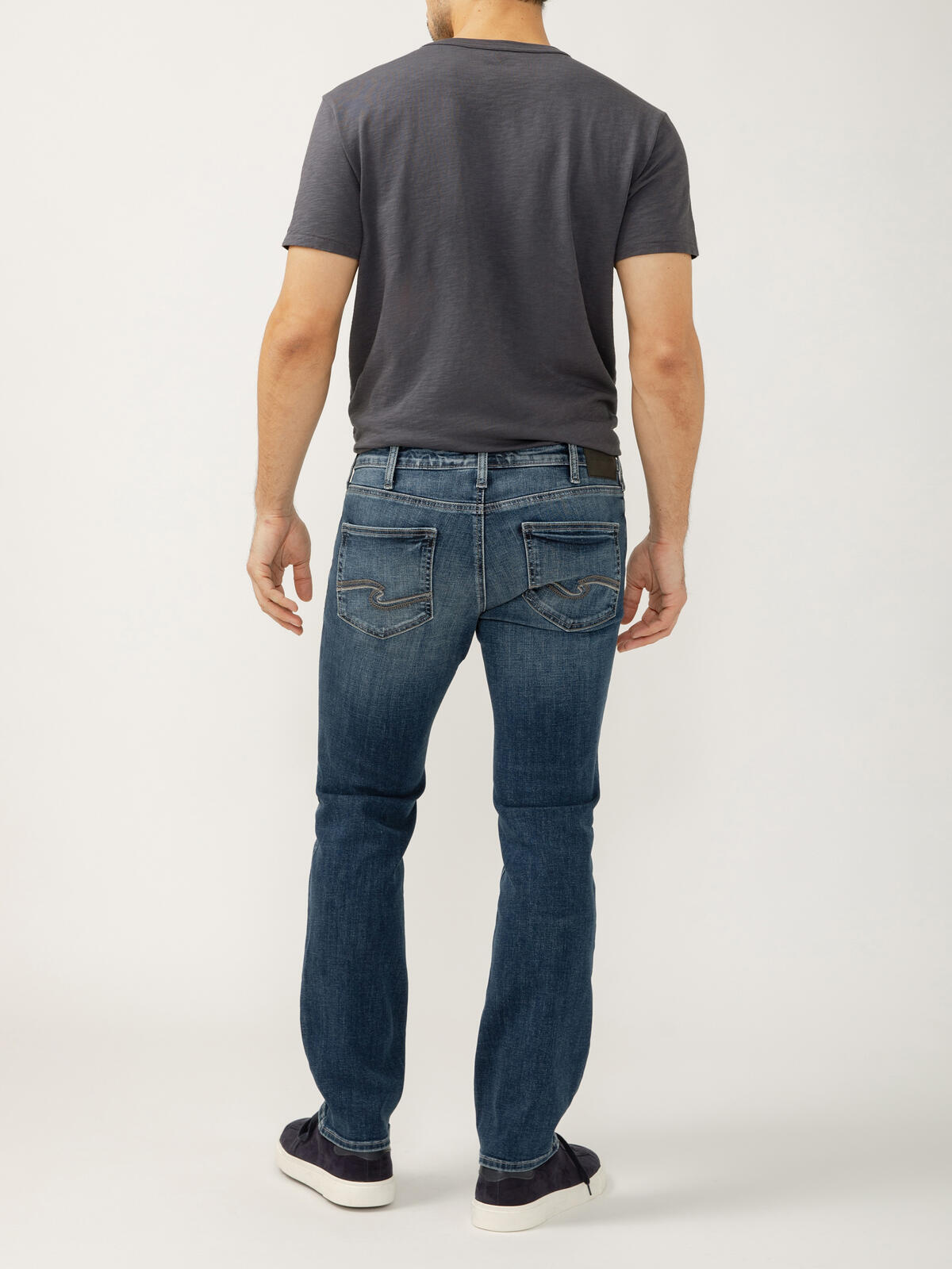 Silver Allan Slim Fit Straight Leg Jeans