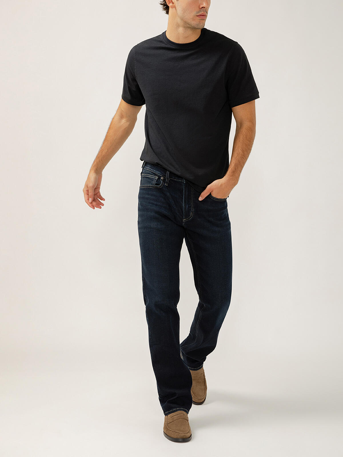 Silver Grayson Classic Fit Straight Leg Jeans