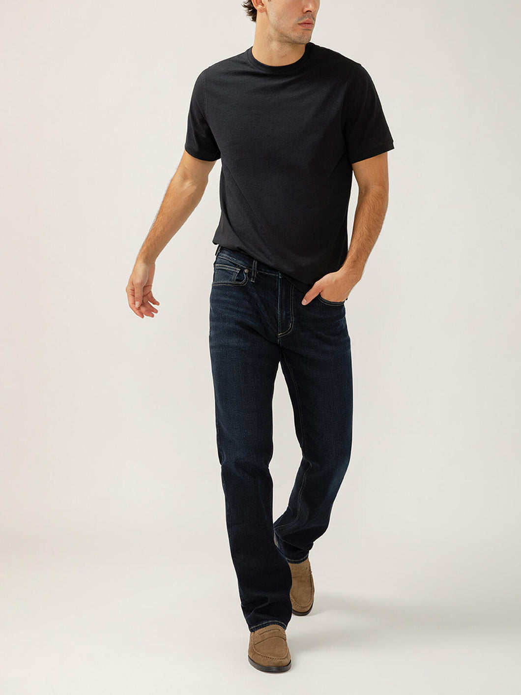 Silver Grayson Classic Fit Straight Leg Jeans