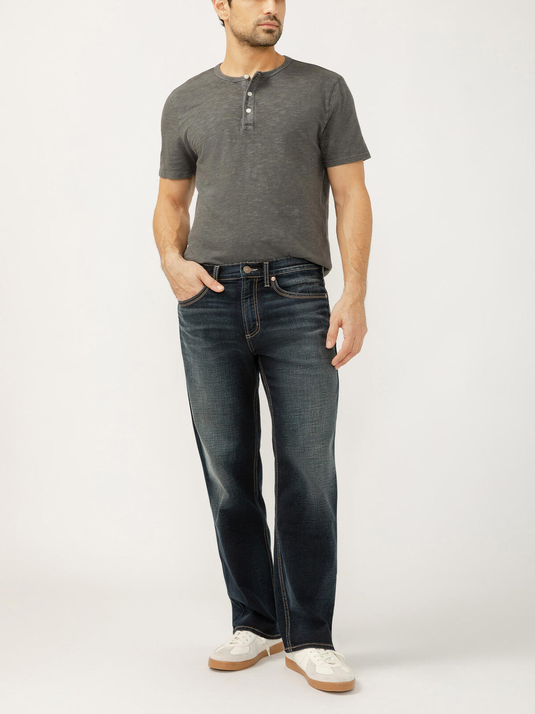 Silver Gordie Relaxed Fit Straight Leg Luxe Heritage Jeans