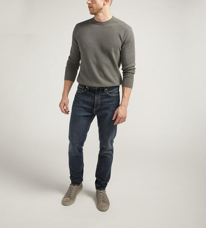 Silver Machray Athletic Fit Straight Leg Jeans