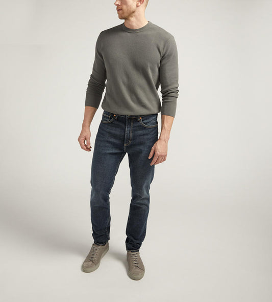 Silver Machray Athletic Fit Straight Leg Jeans