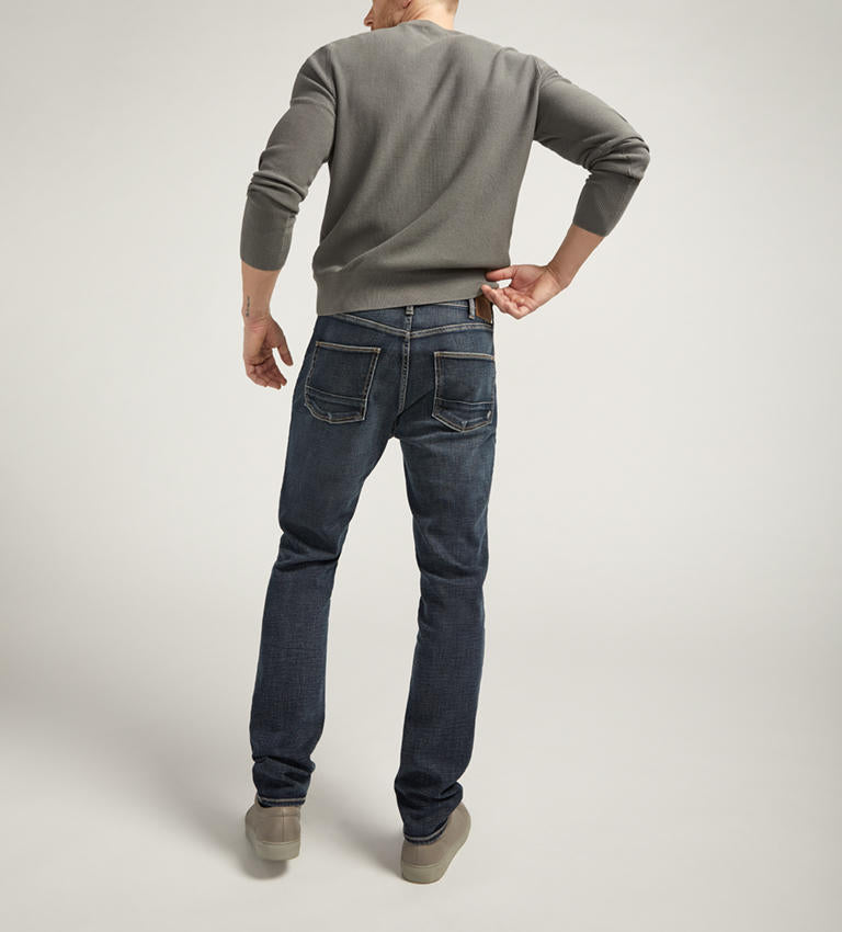 Silver Machray Athletic Fit Straight Leg Jeans