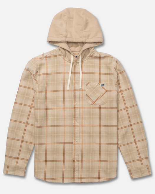 Salty Crew Whitewash Hooded Flannel