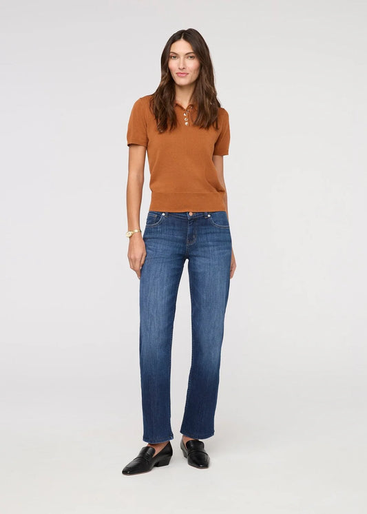 DU/ER Performance Denim Mid Rise Straight - Blue Cascade