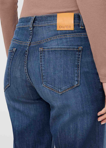 DU/ER Performance Denim Mid Rise Straight - Blue Cascade