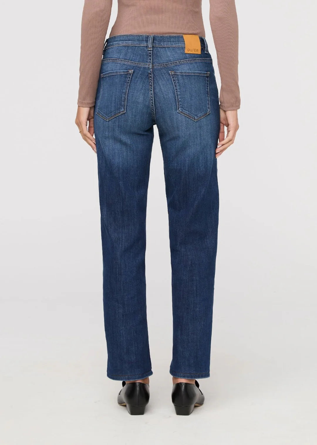 DU/ER Performance Denim Mid Rise Straight - Blue Cascade