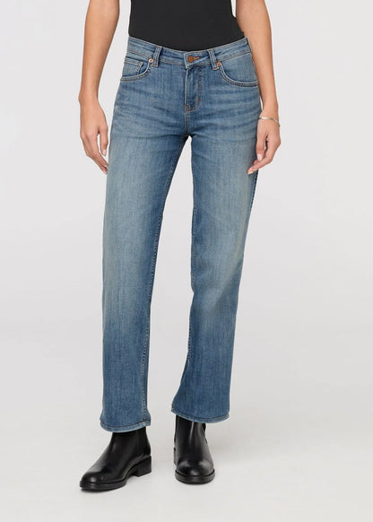 DU/ER Performance Denim Mid Rise Straight - Blue Ash
