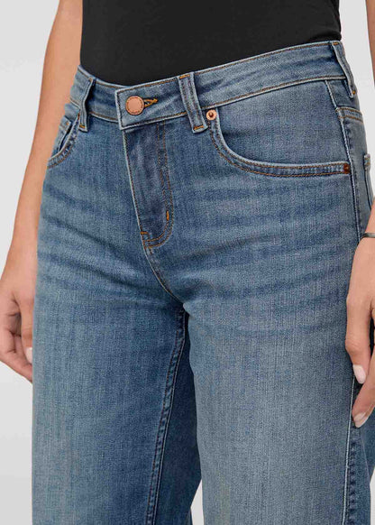 DU/ER Performance Denim Mid Rise Straight - Blue Ash