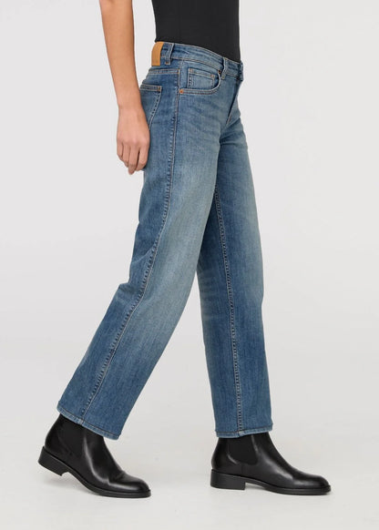 DU/ER Performance Denim Mid Rise Straight - Blue Ash