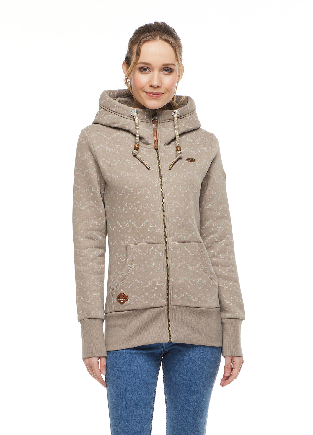 RAGWEAR NESKA PRINT ZIP UP HOODIE