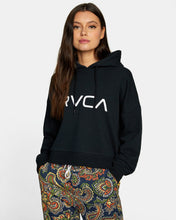 Load image into Gallery viewer, RVCA WOMENS BIG RVCA CROPPED HOODIE
