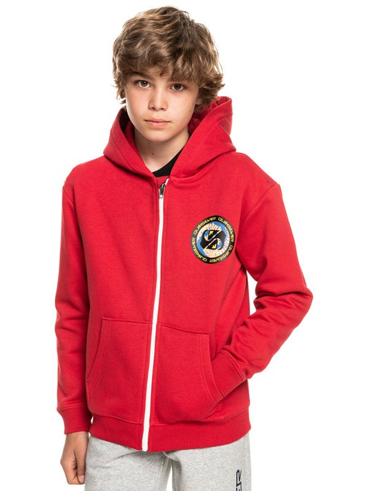 QUIKSILVER BOYS 8-16 GOLDEN RECORDS ZIP-UP HOODIE