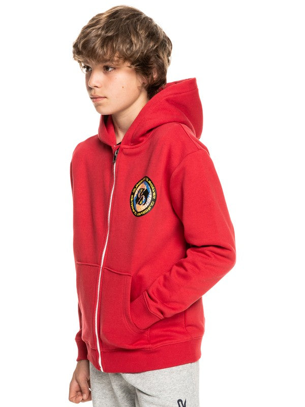 QUIKSILVER BOYS 8-16 GOLDEN RECORDS ZIP-UP HOODIE