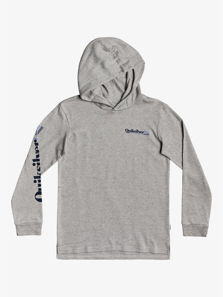 QUIKSILVER BOY SIZE 8-16 CHECK YO SELF L/S HOOD