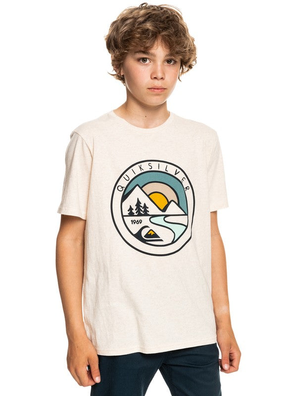 QUIKSILVER BOY SIZE 8-16 MOUNTAIN VIEW S/S TEE