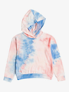 ROXY GIRL TURN BACK TIME TIE-GYE PULLOVER HOODIE