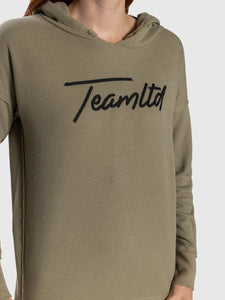 TEAMLTD WOMENS HOODED WAFFLE L/S
