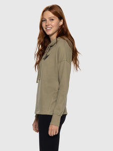 TEAMLTD WOMENS HOODED WAFFLE L/S