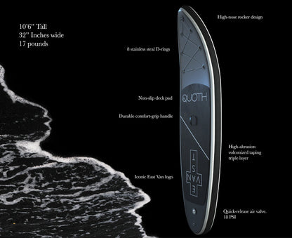 QUOTH EAST VAN INFLATABLE PADDLE BOARD KIT 10'6"